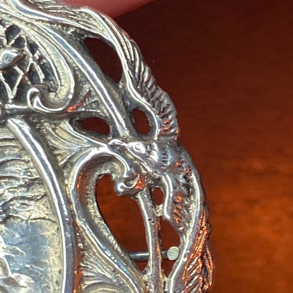 Norskt Monster Vintage Fisherman Silver Brooch - Picture 12 of 16